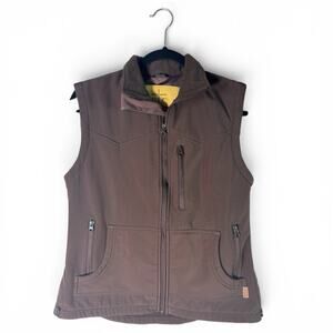 STS Texas Ranchwear The Barrier Riding Vest Mens Medium Softshell Brown